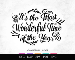 Free SVG Its The Most Wonderful Time