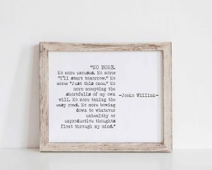 No More Digital Modern Quote Print