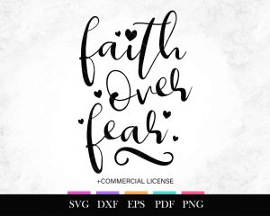 Free SVG Faith Over Fear