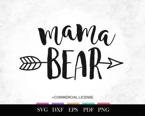Free SVG Mama Bear