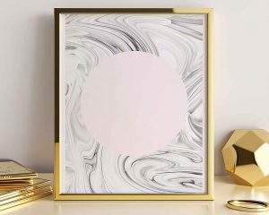 Digital Wall Art Pink And Marble