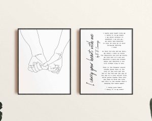 I Сarry Your Heart With Me Printable Wall Art Print