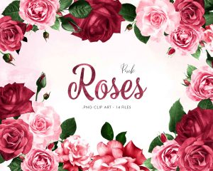 Free Pink Roses Clipart