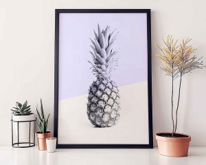 Mint Pineapple Digital Wall Poster