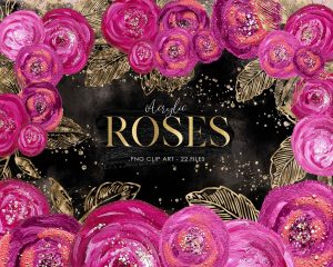 Free Acrylic Roses Clipart