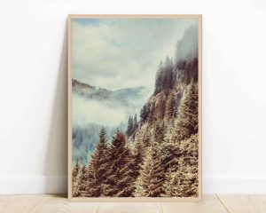 Forest In Mountains Digital Wall Art Print