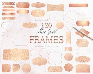 Rose Gold Forms Clipart