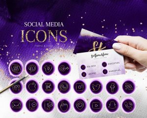 Purple Icons Clipart