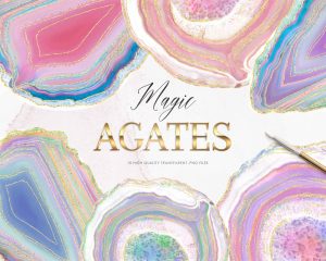 Magical Agates Clipart