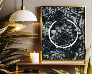 Abstract Triangle Succulents Digital Wall Print