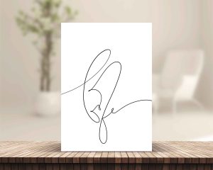 Love Abstract Line Art Print