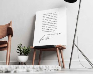 Love Is Patient Digital Quote Print