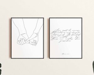 Love Never Gives Up Digital Quote Print