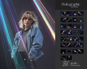 Holographic Light Photo Overlays, Holography Photo Effects