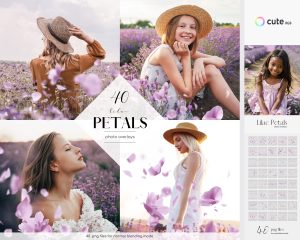 Lilac Petals Photo Overlays, Lilac Petals Clipart