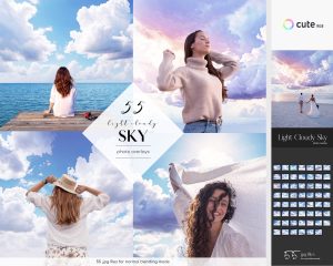 Light Cloudy Sky Photo Overlays