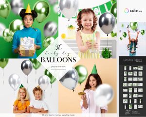 Lucky Day Balloons Photo Overlays