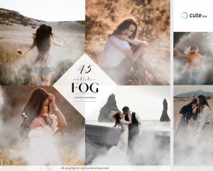 Realistic Fog Photo Overlays Clipart