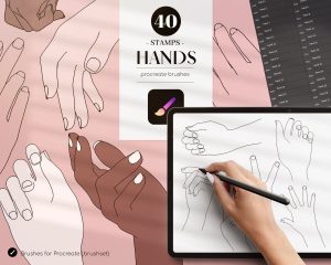 Hands Stamps Procreate Brushes