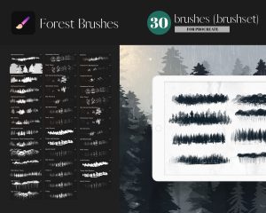 Free Forest Procreate Brushes