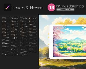 Free Leaves and Flowers Procreate Brushes