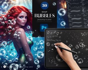 30 Soap Bubbles Photoshop Brushes