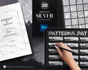 Abstract Silver Photoshop Patterns