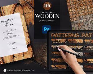 110 Wooden Photoshop Patterns