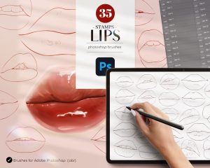 Lips Stamps Photoshop Brushes