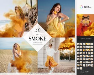 Yellow Smoke Photo Overlays