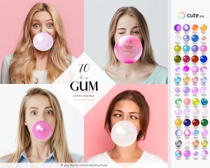 Bubble Gum Photo Overlays
