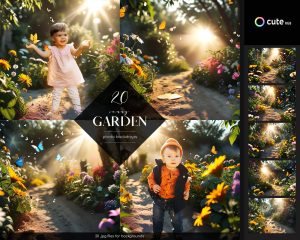 Sunny Garden Photo Overlays