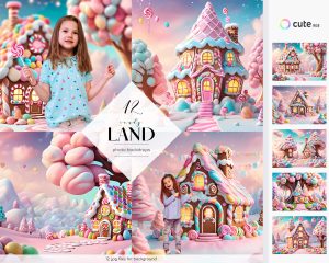 Candy Land Photo Overlays