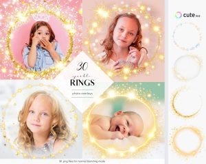 Sparkle Rings Photo Overlays