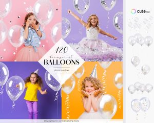 Transparent Balloons Photo Overlays