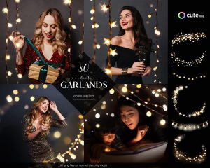 Realistic Garlands Photo Overlays