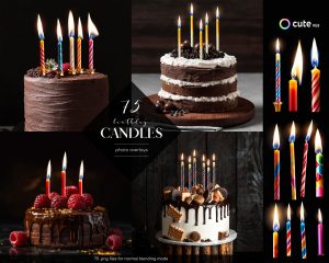 Birthday Candles Photo Overlays