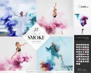 Rainbow Smoke Photo Overlays
