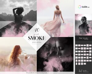 Pink Smoke Photo Overlays